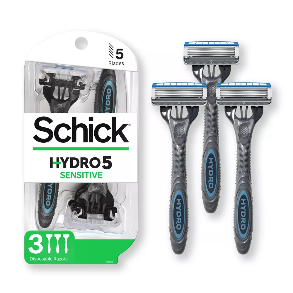 Schick Hydro 5 Ultimate Comfort Mens Disposable Razors Set, 3 Ea
